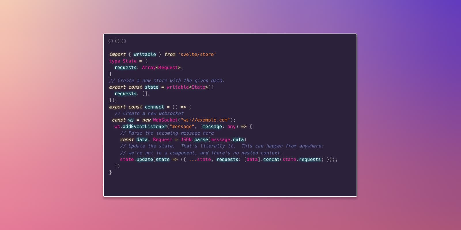 Building a real-time websocket app using SvelteKit