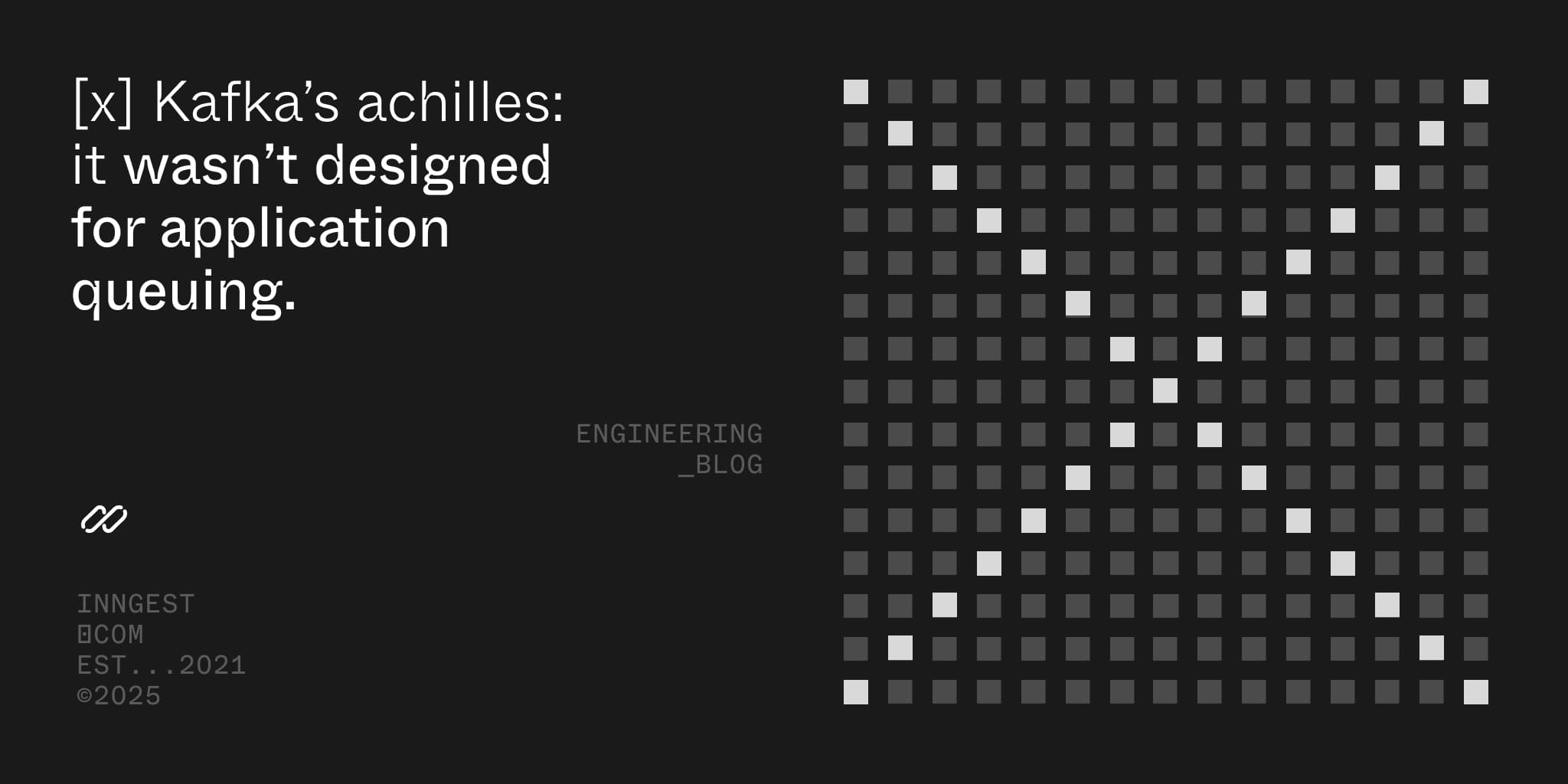 Kafka's Achilles, it wasn't designed for application queuing